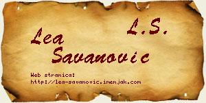 Lea Savanović vizit kartica